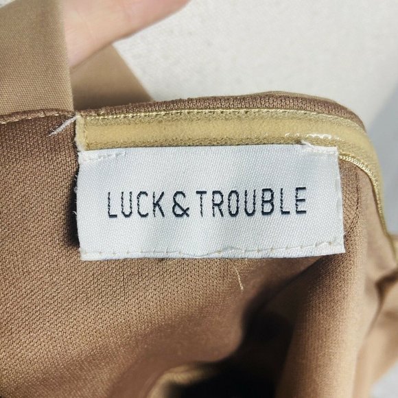 Luck & Trouble Women Small Tan Brown Choker Expo Z - Picture 5 of 7